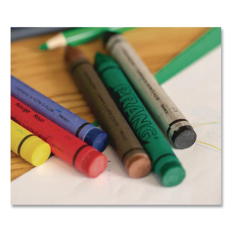 Crayons Made with Soy Classpack, Regular Size, 0.37" x 3.7", 8 Assorted Colors, 800/Carton