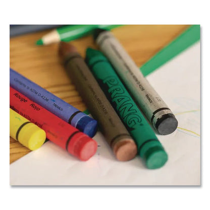 Crayons Made with Soy Classpack, Regular Size, 0.37" x 3.7", 8 Assorted Colors, 800/Carton