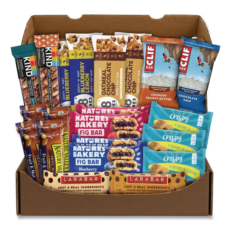 Healthy Snack Bar Box, 21 Assorted Snacks/Box