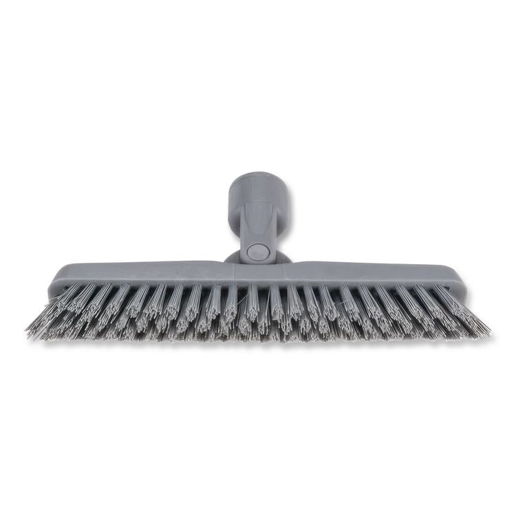 SmartColor Swivel Corner Brush, Black Polypropylene Bristles, 8.83" Brush, Gray Plastic Handle