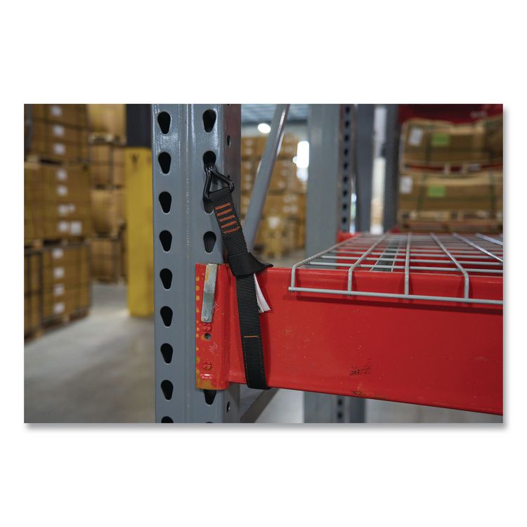 Squids 3169 Warehouse Racking Stabilizer Strap, 250 lb Capacity, 1.25" x 24", Black