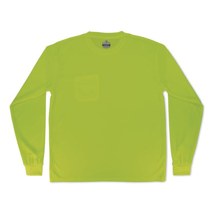 GloWear 8093 Non-Certified Essential Hi-Vis Long Sleeve T-Shirt, X-Small, Lime