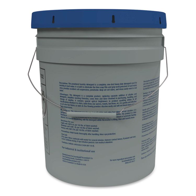 Low Suds Industrial Powder Laundry Detergent, Fresh Lemon Scent, 40 lb Pail