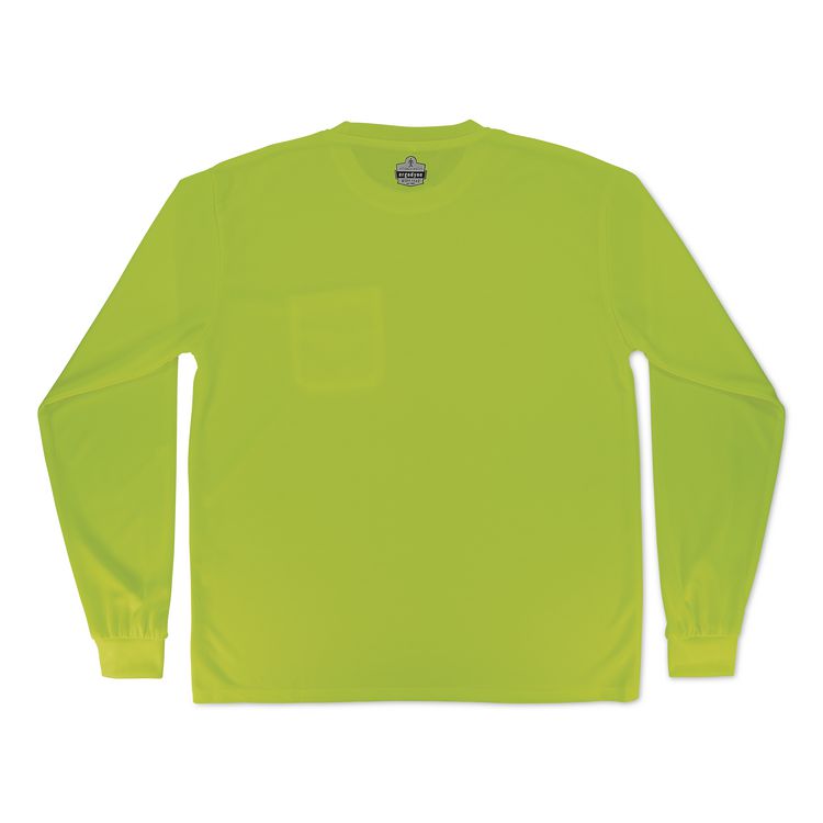GloWear 8093 Non-Certified Essential Hi-Vis Long Sleeve T-Shirt, Large, Lime