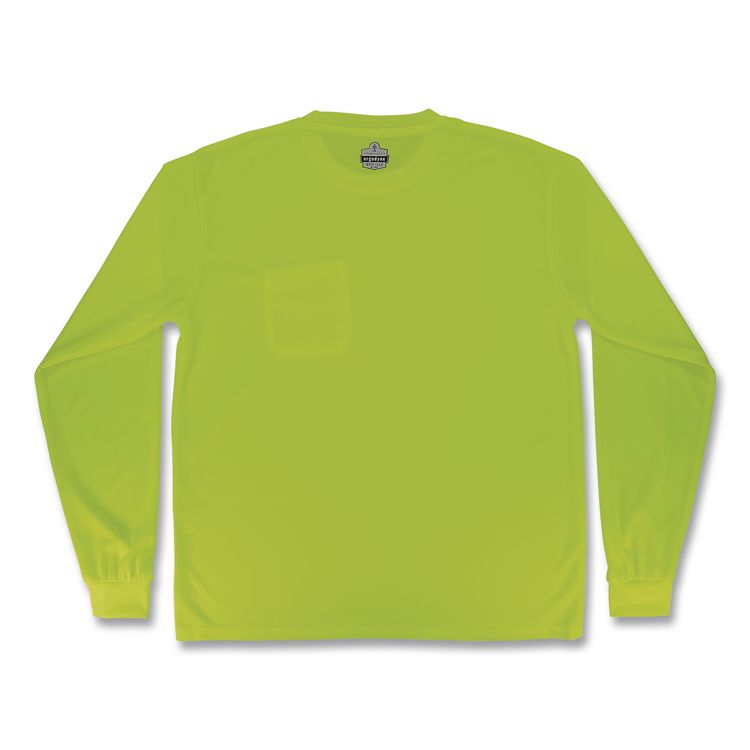 GloWear 8093 Non-Certified Essential Hi-Vis Long Sleeve T-Shirt, 4X-Large, Lime