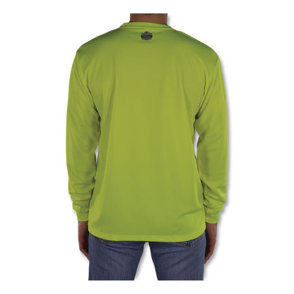 GloWear 8093 Non-Certified Essential Hi-Vis Long Sleeve T-Shirt, 4X-Large, Lime