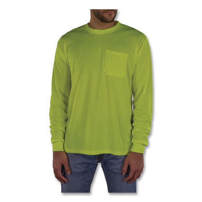 GloWear 8093 Non-Certified Essential Hi-Vis Long Sleeve T-Shirt, 5X-Large, Lime