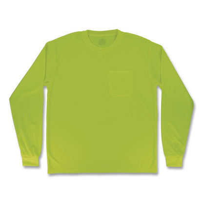 GloWear 8093 Non-Certified Essential Hi-Vis Long Sleeve T-Shirt, 5X-Large, Lime