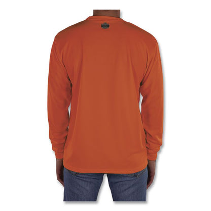 GloWear 8093 Non-Certified Essential Hi-Vis Long Sleeve T-Shirt, Medium, Orange
