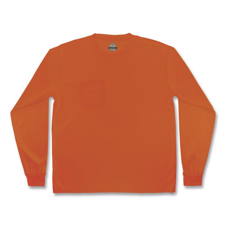 GloWear 8093 Non-Certified Essential Hi-Vis Long Sleeve T-Shirt, X-Large, Orange