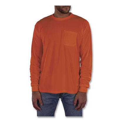 GloWear 8093 Non-Certified Essential Hi-Vis Long Sleeve T-Shirt, X-Large, Orange