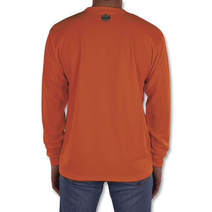 GloWear 8093 Non-Certified Essential Hi-Vis Long Sleeve T-Shirt, X-Large, Orange