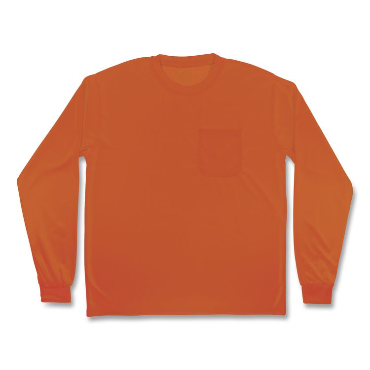 GloWear 8093 Non-Certified Essential Hi-Vis Long Sleeve T-Shirt, 2X-Large, Orange
