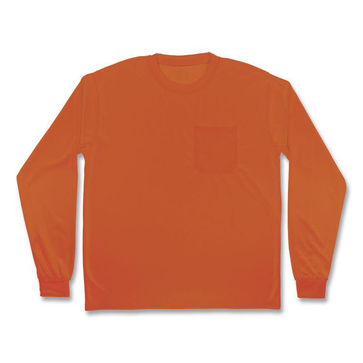GloWear 8093 Non-Certified Essential Hi-Vis Long Sleeve T-Shirt, 3X-Large, Orange
