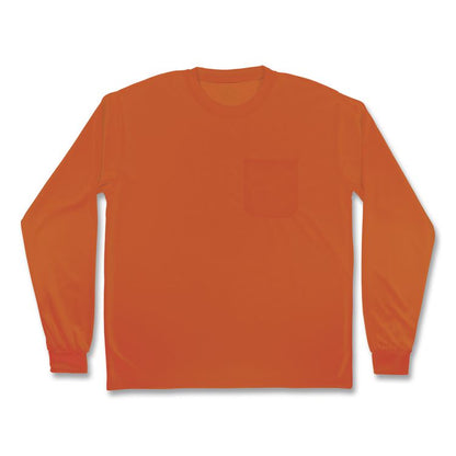 GloWear 8093 Non-Certified Essential Hi-Vis Long Sleeve T-Shirt, 3X-Large, Orange