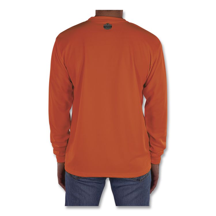 GloWear 8093 Non-Certified Essential Hi-Vis Long Sleeve T-Shirt, 4X-Large, Orange