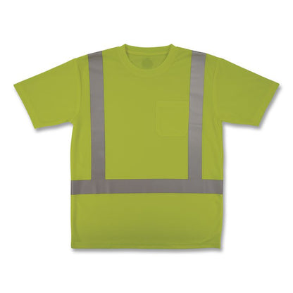 GloWear 8282 Class 2 Essential Hi-Vis T-Shirt, Medium, Lime