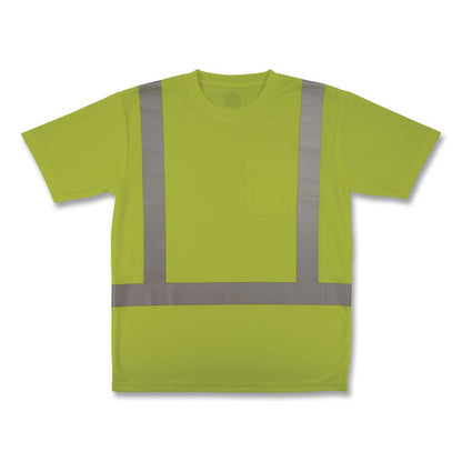 GloWear 8282 Class 2 Essential Hi-Vis T-Shirt, Large, Lime