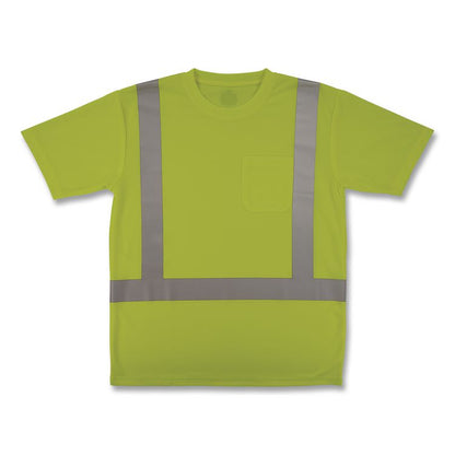 GloWear 8282 Class 2 Essential Hi-Vis T-Shirt, 4X-Large, Lime