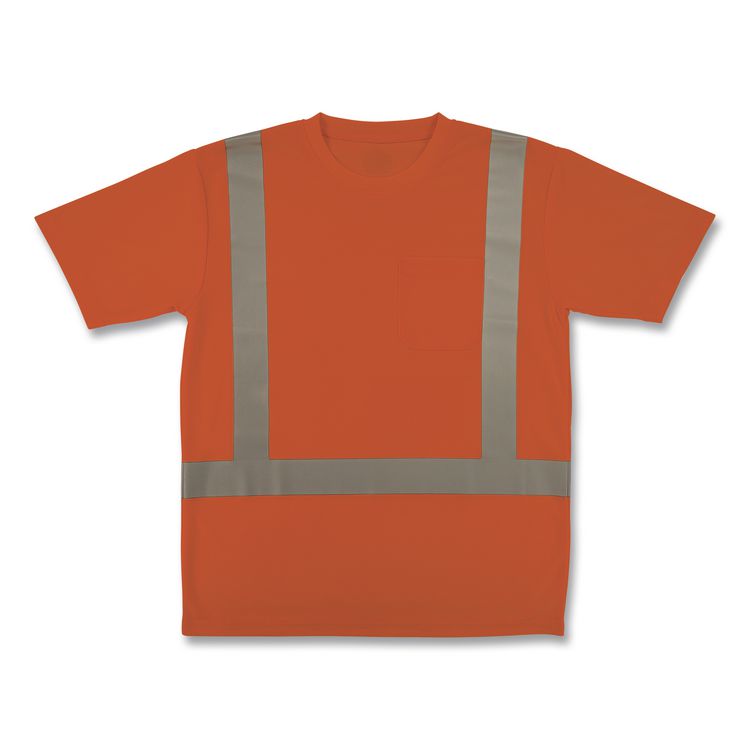 GloWear 8282 Class 2 Essential Hi-Vis T-Shirt, 5X-Large, Orange