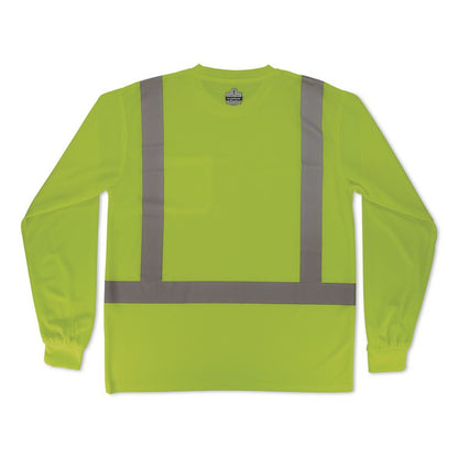 GloWear 8284 Class 2 Essential Hi-Vis Long Sleeve T-Shirt, 2X-Large, Lime