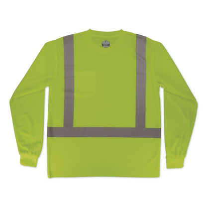GloWear 8284 Class 2 Essential Hi-Vis Long Sleeve T-Shirt, 3X-Large, Lime