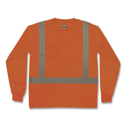 GloWear 8284 Class 2 Essential Hi-Vis Long Sleeve T-Shirt, Small, Orange