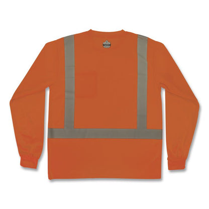 GloWear 8284 Class 2 Essential Hi-Vis Long Sleeve T-Shirt, X-Large, Orange