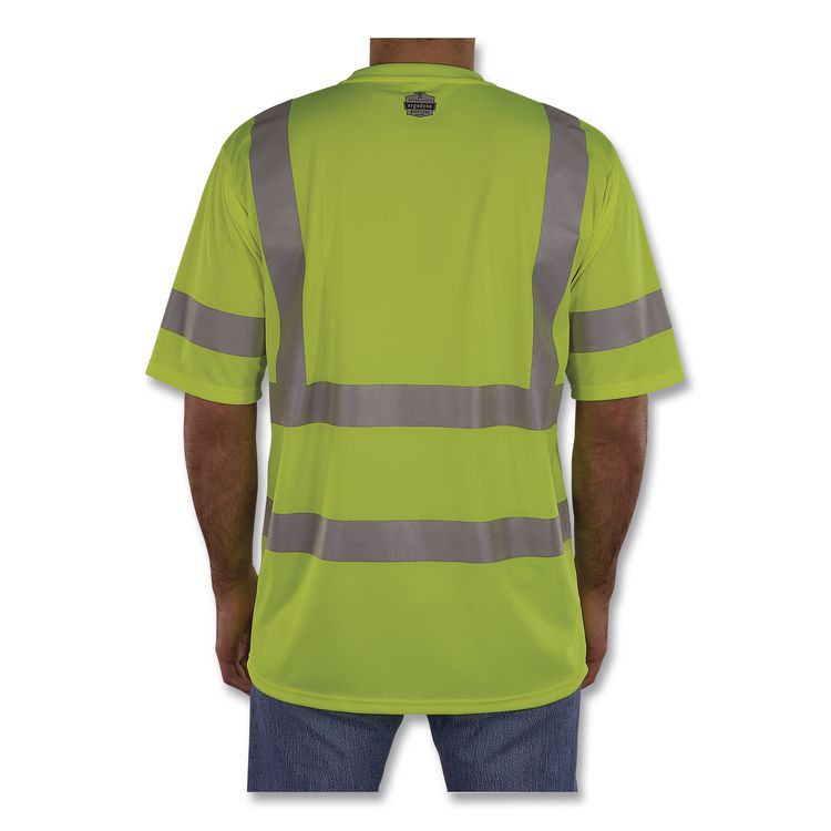 GloWear 8367 Class 3 Essential Hi-Vis T-Shirt, X-Large, Lime