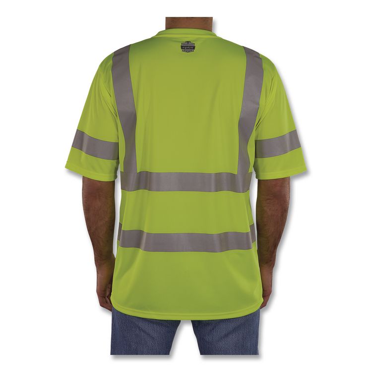 GloWear 8367 Class 3 Essential Hi-Vis T-Shirt, 3X-Large, Lime