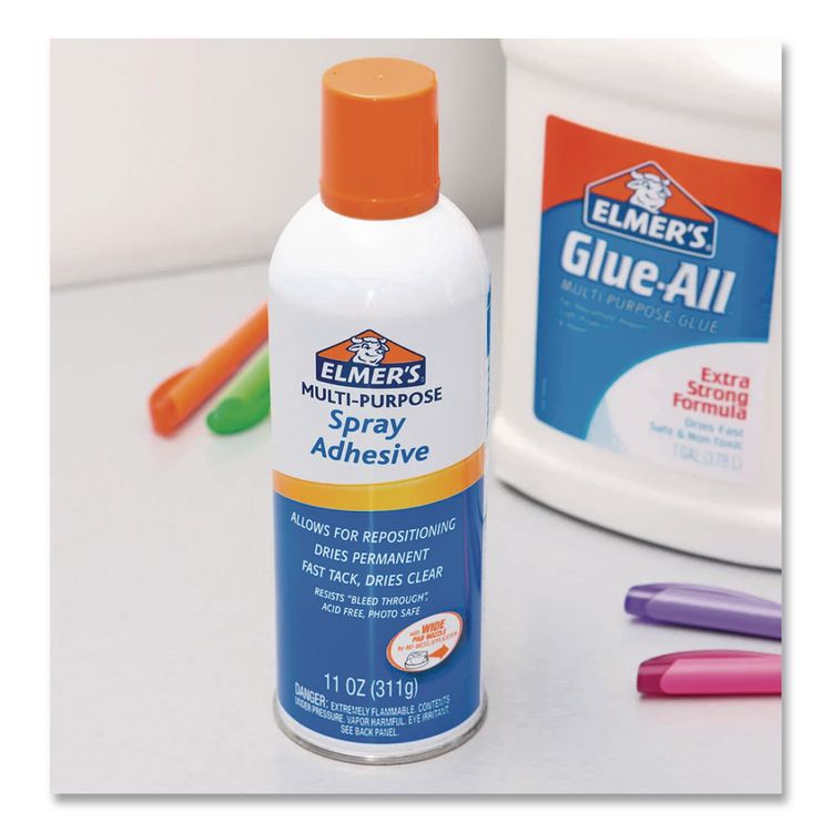 Multi-Purpose Spray Adhesive, 11 oz, Dries Clear