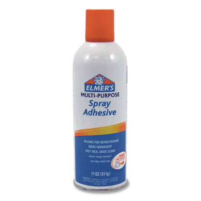 Multi-Purpose Spray Adhesive, 11 oz, Dries Clear