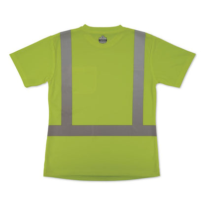 GloWear 8274 Class 2 Women's Essential Hi-Vis T-Shirt, X-Small, Lime
