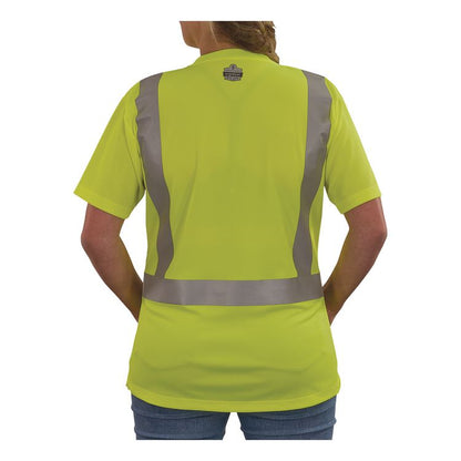 GloWear 8274 Class 2 Women's Essential Hi-Vis T-Shirt, X-Small, Lime