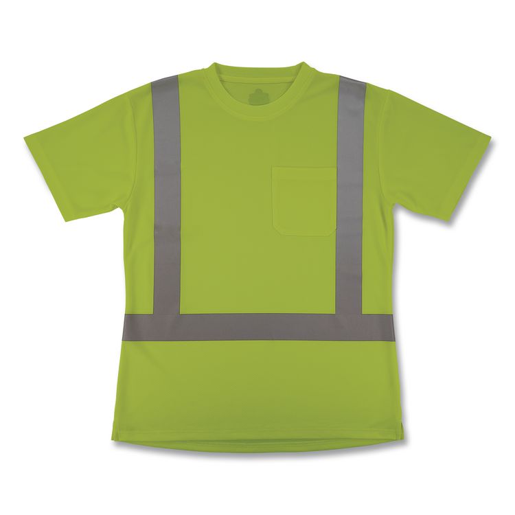 GloWear 8274 Class 2 Women's Essential Hi-Vis T-Shirt, X-Small, Lime