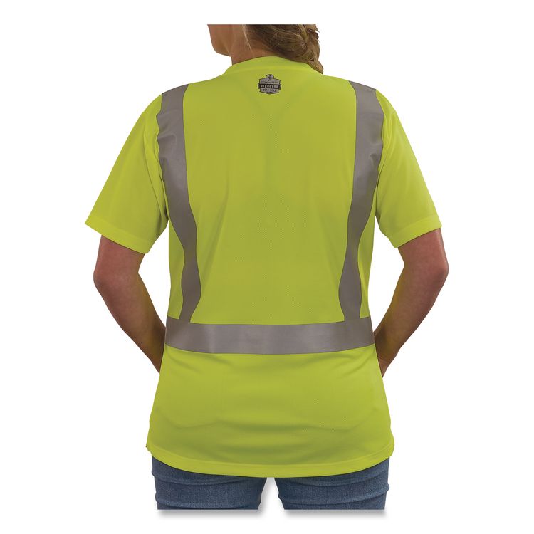 GloWear 8274 Class 2 Women's Essential Hi-Vis T-Shirt, Small, Lime