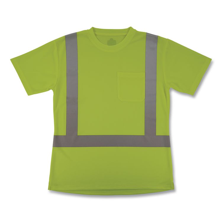 GloWear 8274 Class 2 Women's Essential Hi-Vis T-Shirt, Small, Lime