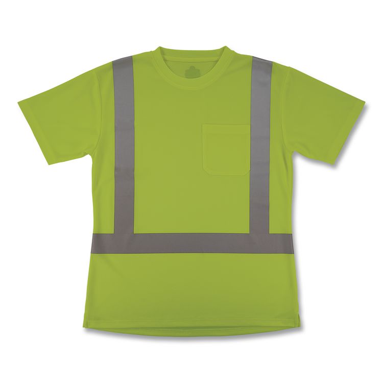 GloWear 8274 Class 2 Women's Essential Hi-Vis T-Shirt, Medium, Lime