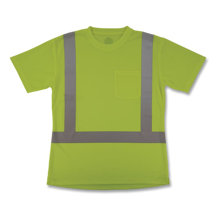 GloWear 8274 Class 2 Women's Essential Hi-Vis T-Shirt, Large, Lime