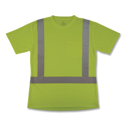 GloWear 8274 Class 2 Women's Essential Hi-Vis T-Shirt, Large, Lime