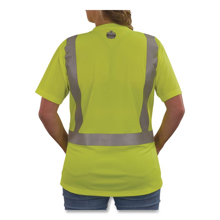 GloWear 8274 Class 2 Women's Essential Hi-Vis T-Shirt, 2X-Large, Lime
