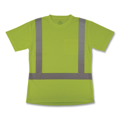 GloWear 8274 Class 2 Women's Essential Hi-Vis T-Shirt, 2X-Large, Lime