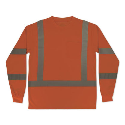 GloWear 8368 Class 3 Essential Hi-Vis Long Sleeve T-Shirt, Large, Orange