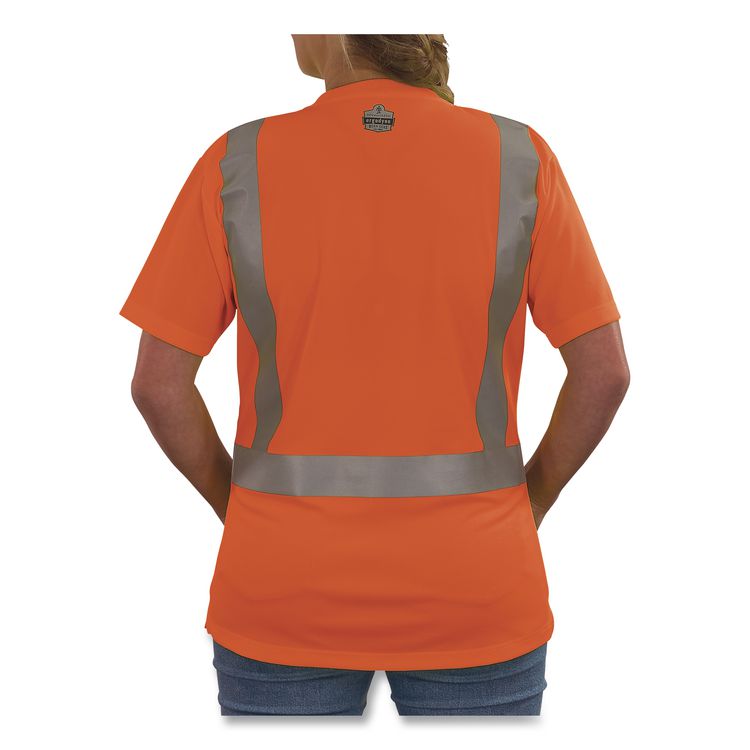 GloWear 8274 Class 2 Women's Essential Hi-Vis T-Shirt, X-Large, Orange