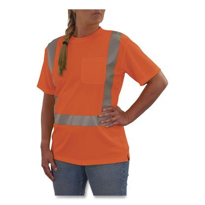 GloWear 8274 Class 2 Women's Essential Hi-Vis T-Shirt, 2X-Large, Orange