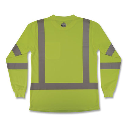 GloWear 8374 Class 3 Women's Essential Hi-Vis Long Sleeve T-Shirt, Large, Lime