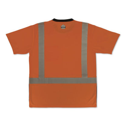 GloWear 8286BK Class 2 Essential Hi-Vis T-Shirt with Black Bottom, Medium, Orange