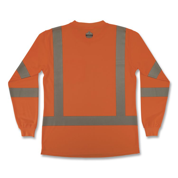 GloWear 8374 Class 3 Women's Essential Hi-Vis Long Sleeve T-Shirt, 2X-Large, Orange