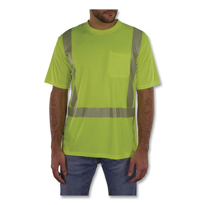 GloWear 8292 Class 2 Performance Hi-Vis T-Shirt, 2X-Large, Lime