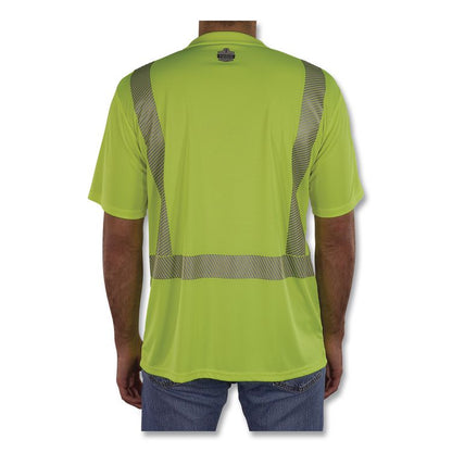 GloWear 8292 Class 2 Performance Hi-Vis T-Shirt, 4X-Large, Lime